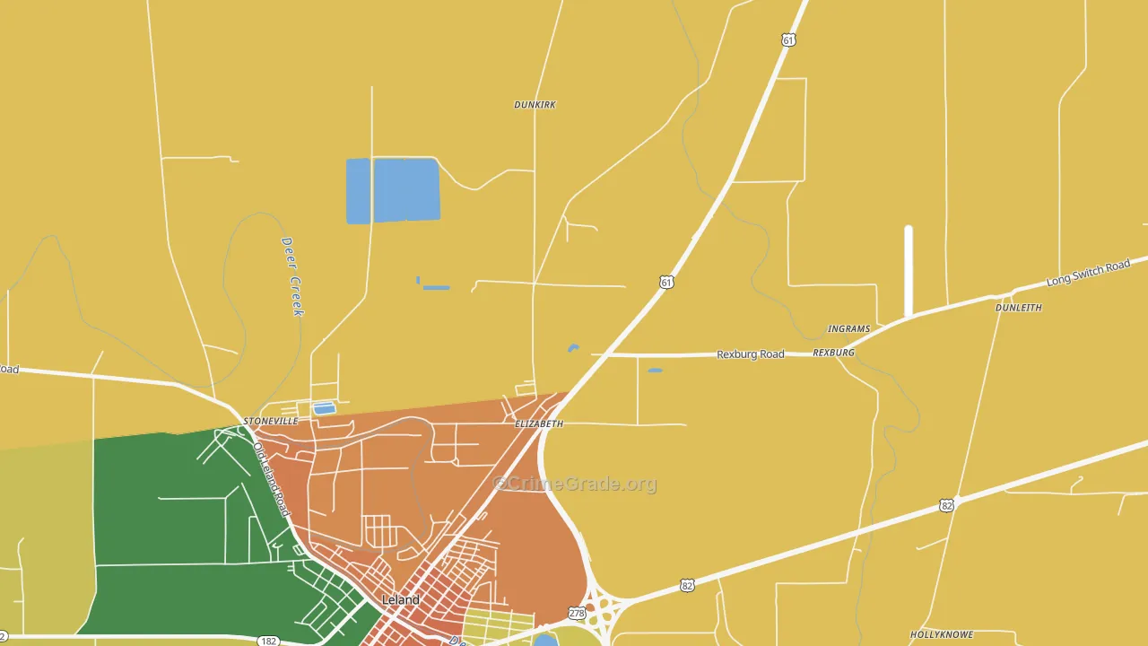 Elizabeth, MS Map of Assault Rates