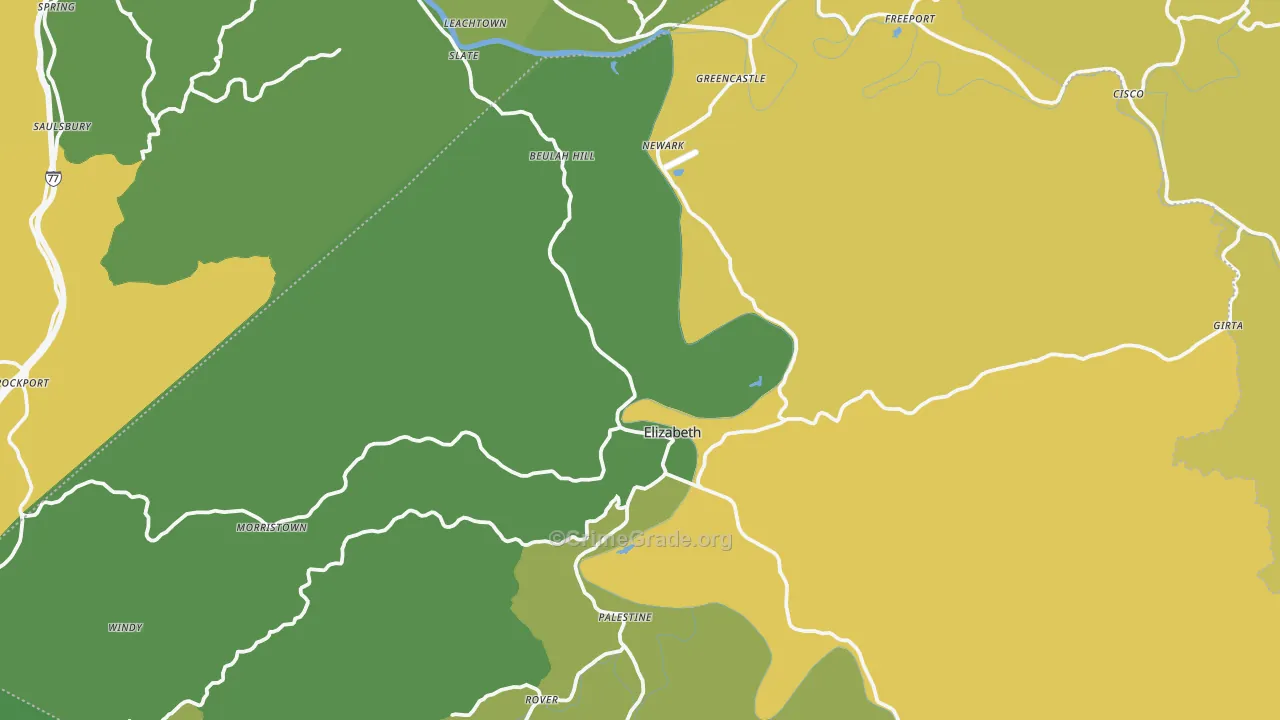 Elizabeth, WV Map of Assault Rates