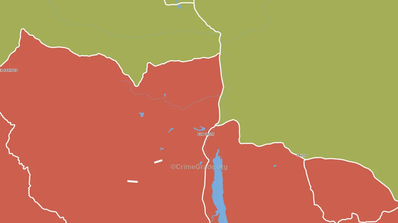 Elk Creek, CA Map of Assault Rates