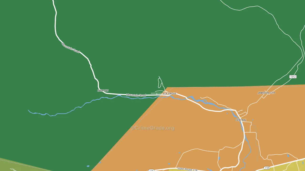 Elk Grove, PA Map of Assault Rates