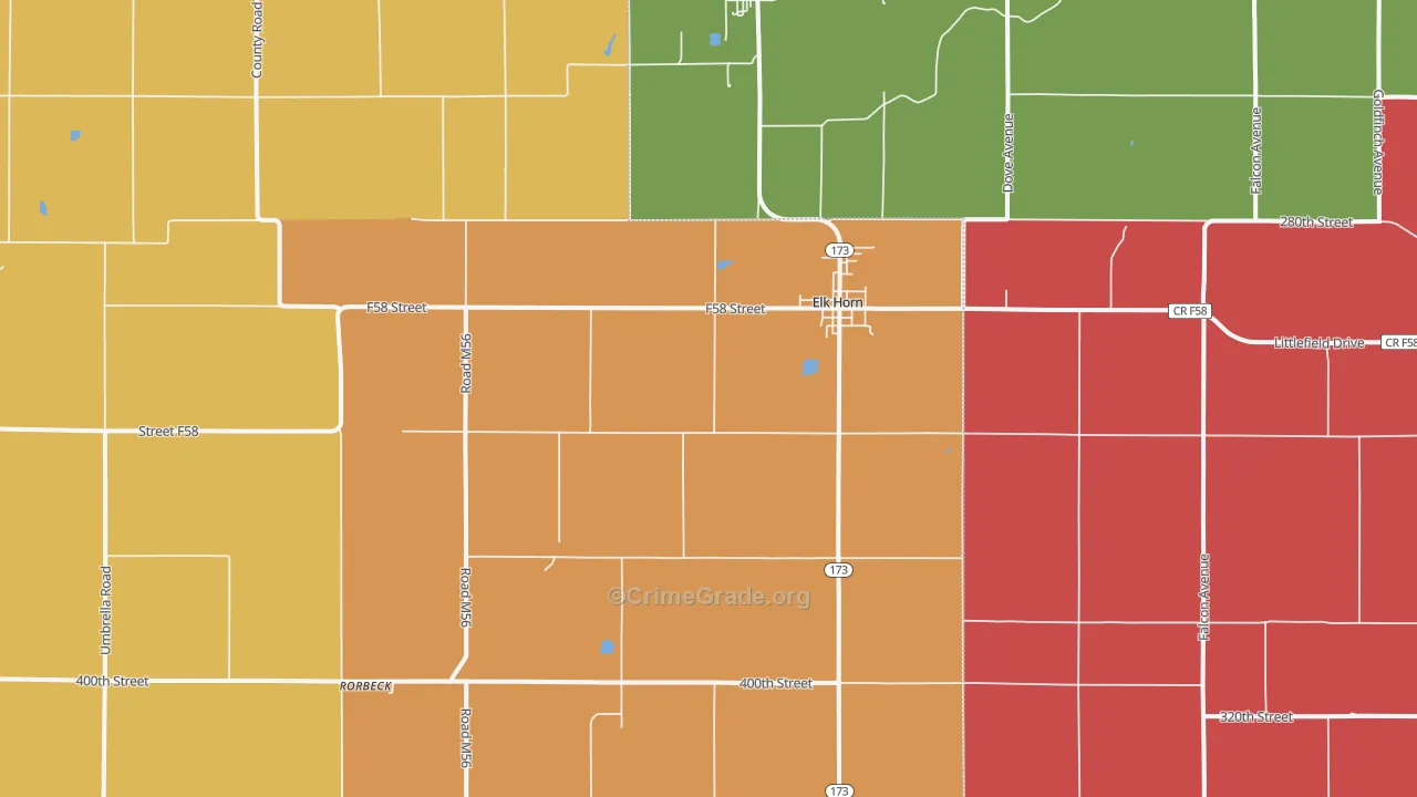 Elk Horn, IA Map of Assault Rates