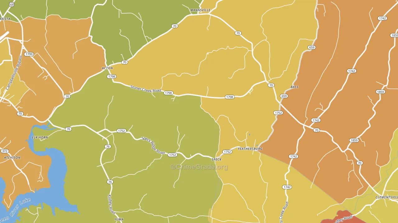 Elk Horn, KY Map of Assault Rates