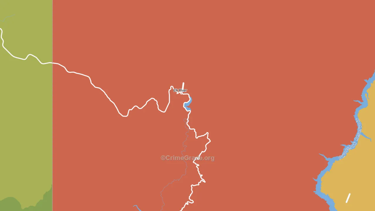 Elk River, ID Map of Assault Rates