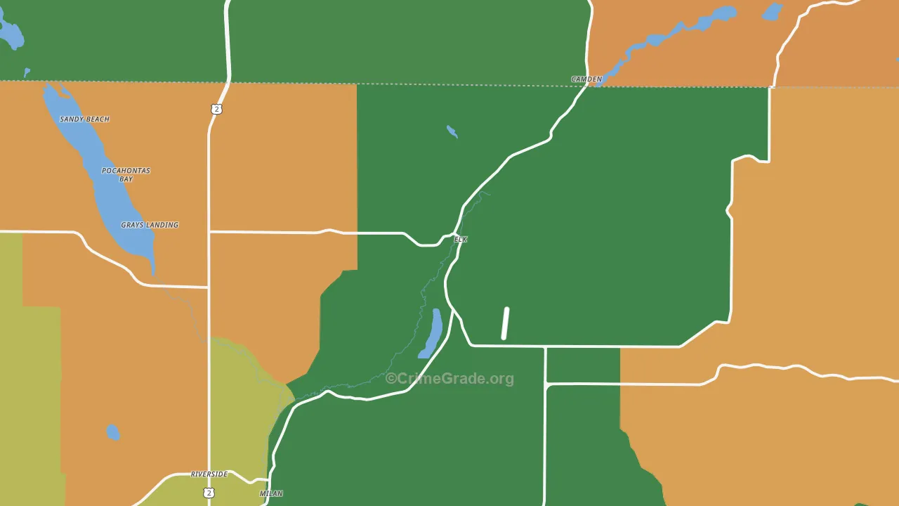 Elk, WA Map of Assault Rates