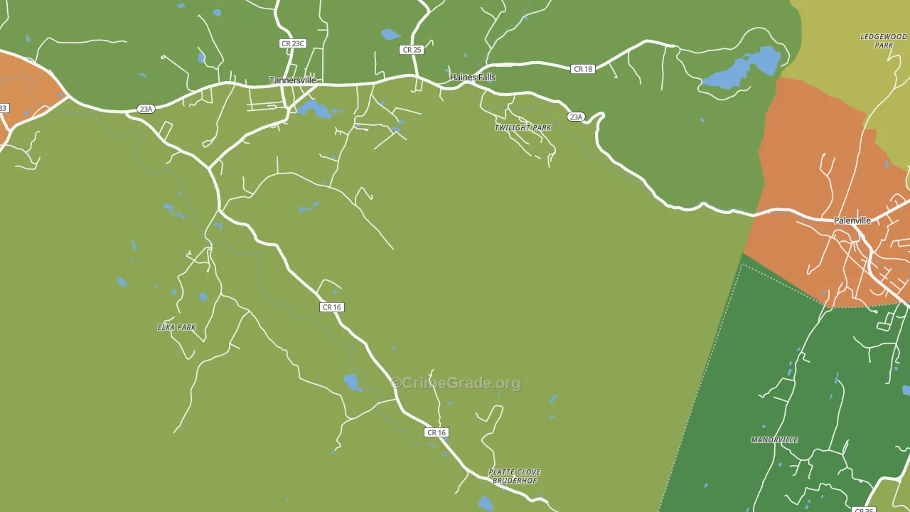 Elka Park, NY Map of Assault Rates