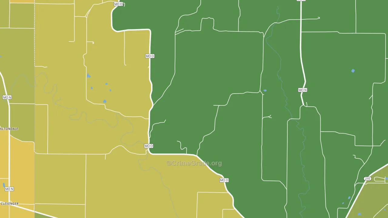 Elkhorn, MO Map of Assault Rates