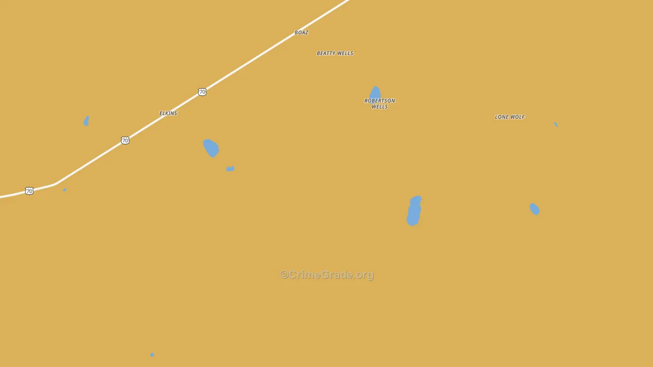 Elkins, NM Map of Assault Rates