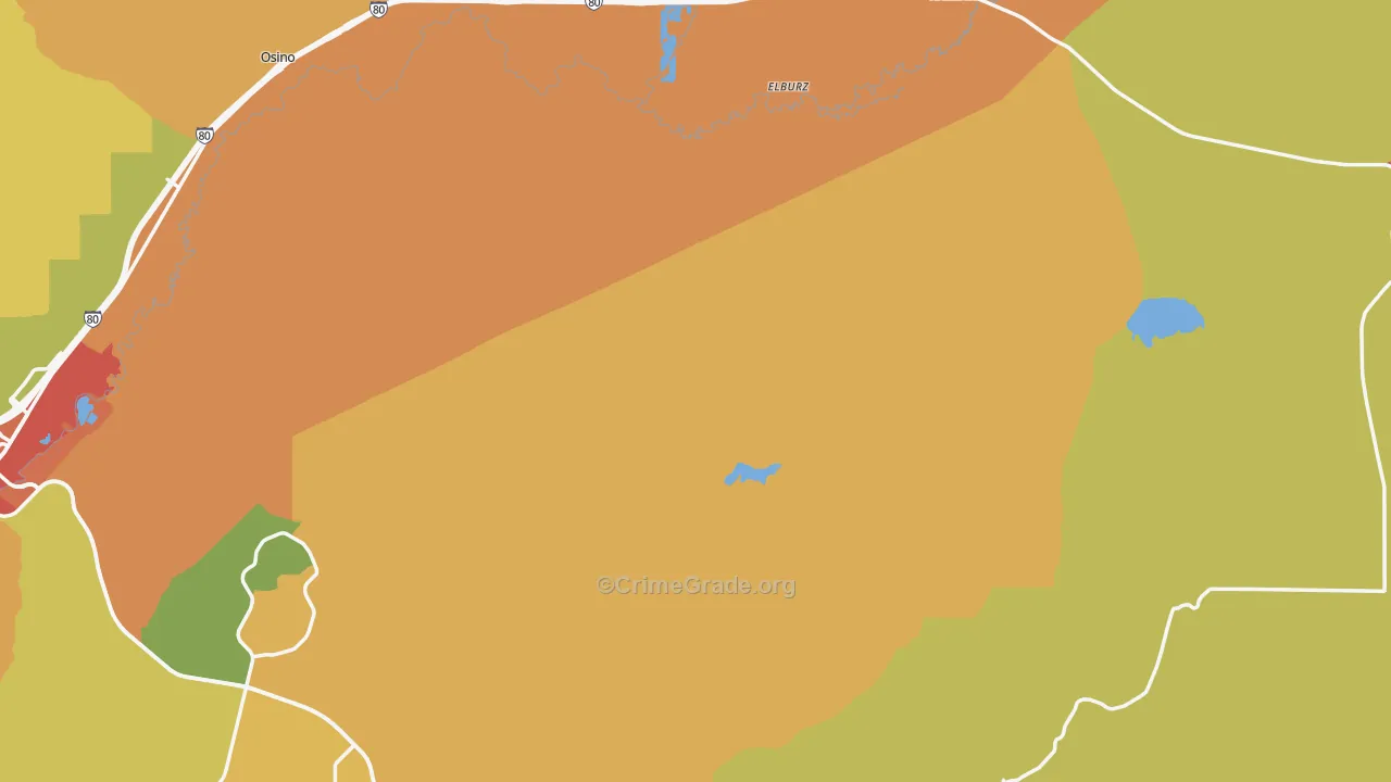 Elko County, NV Map of Assault Rates