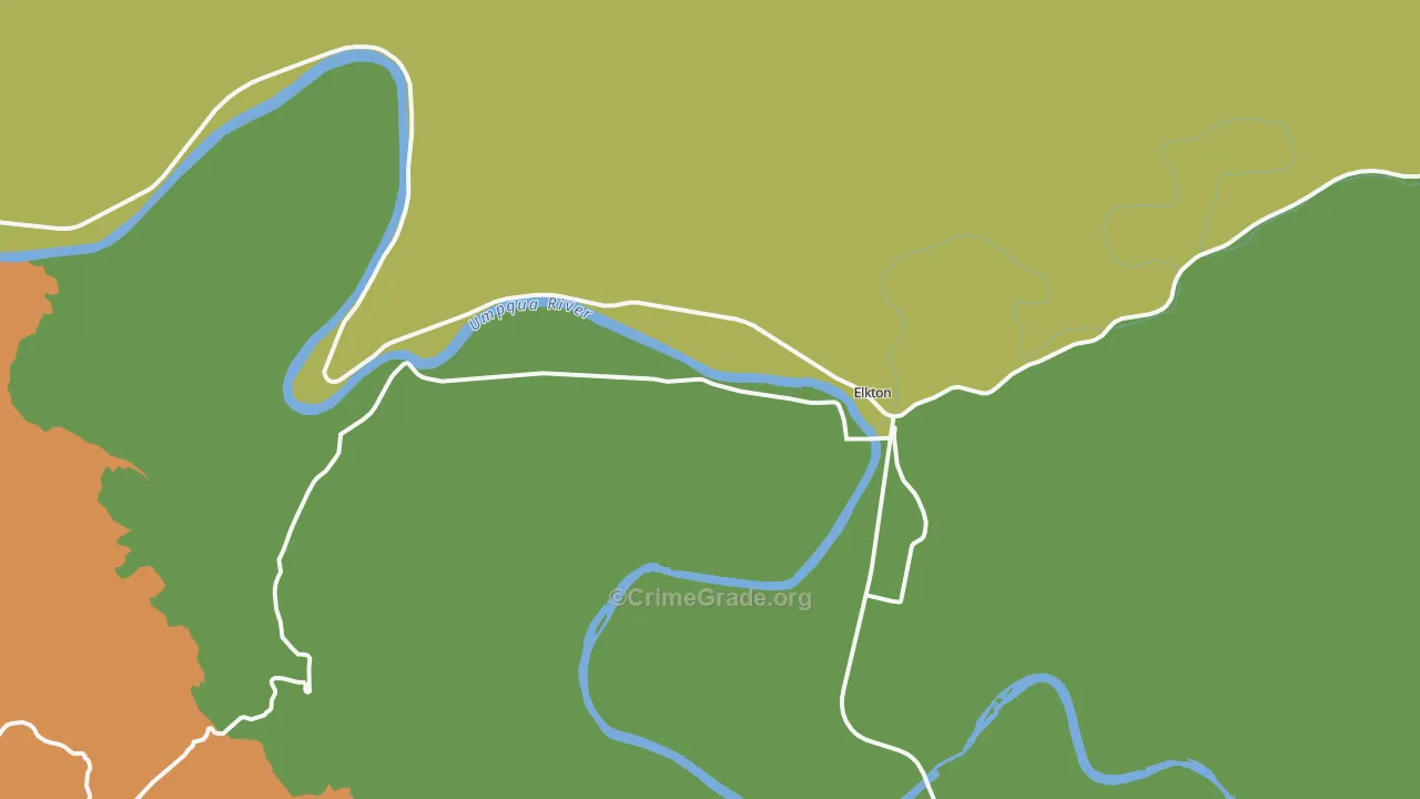 Elkton, OR Map of Assault Rates
