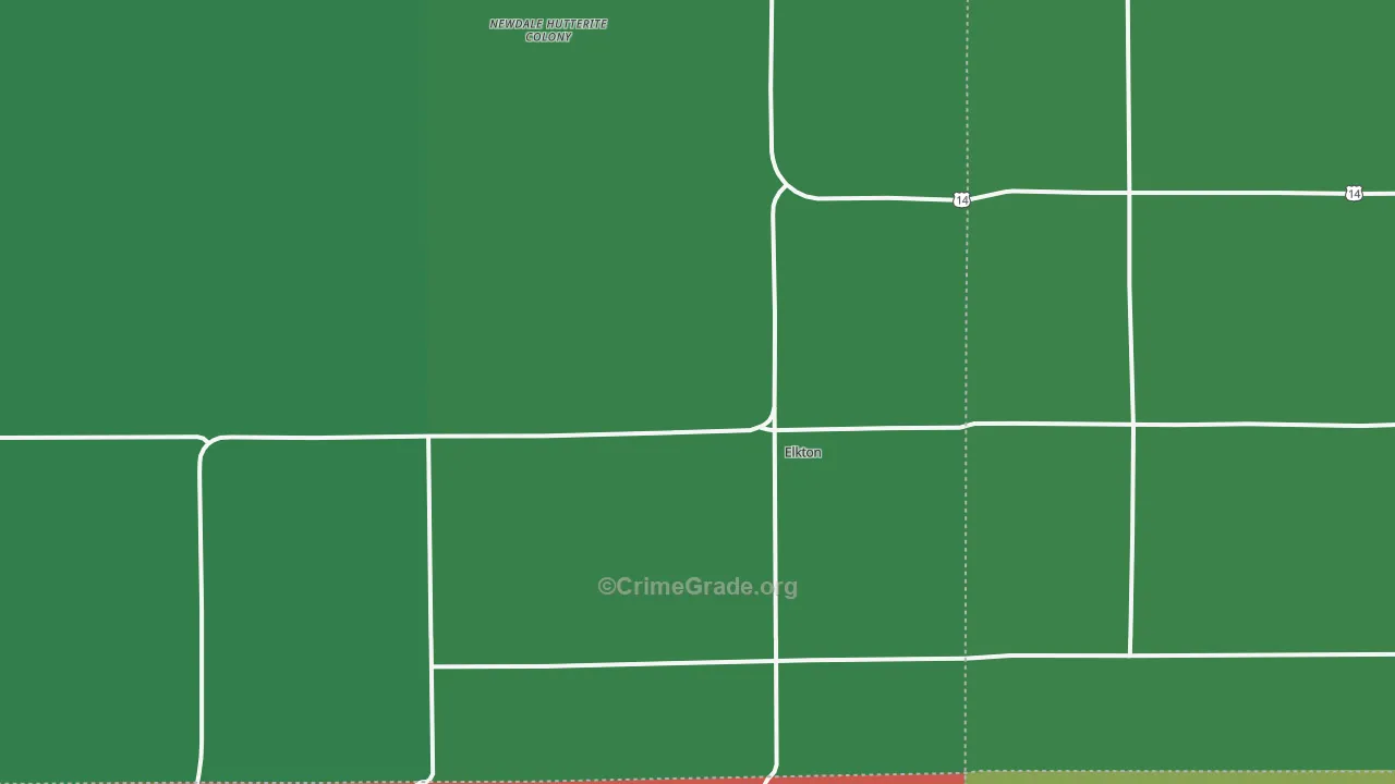Elkton, SD Map of Assault Rates