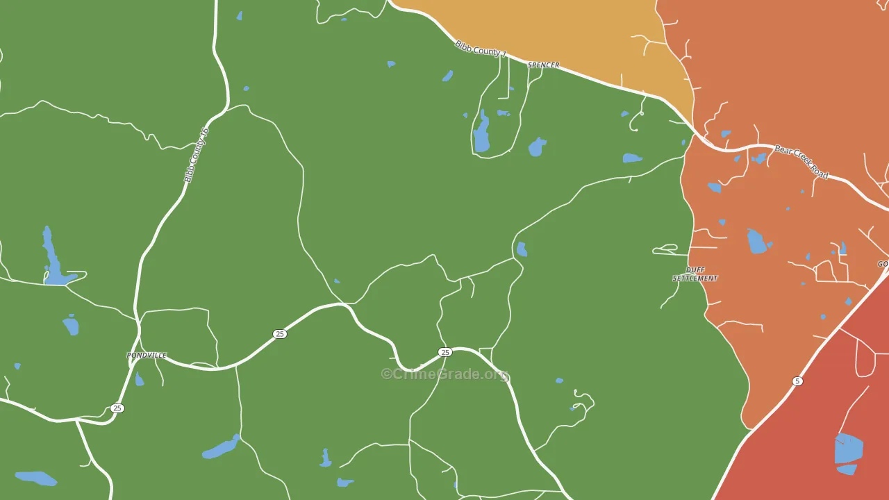 Ellards, AL Map of Assault Rates