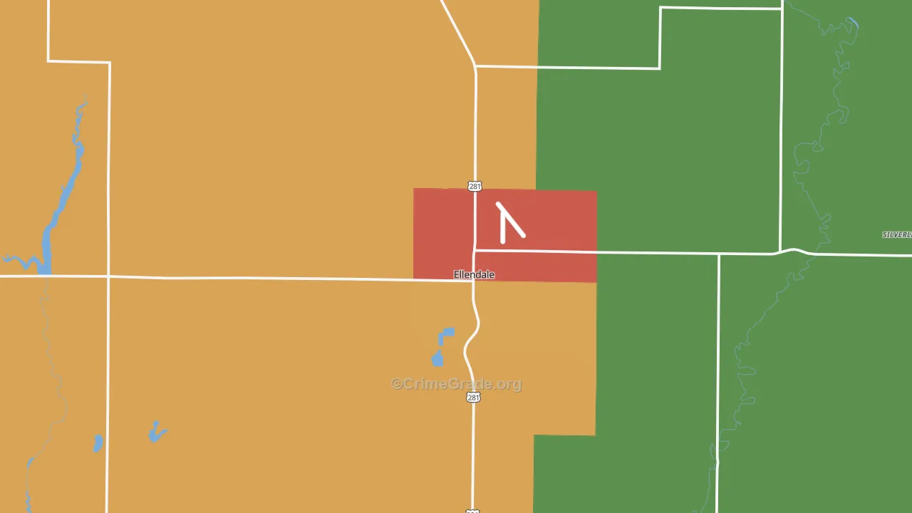 Ellendale, ND Map of Assault Rates