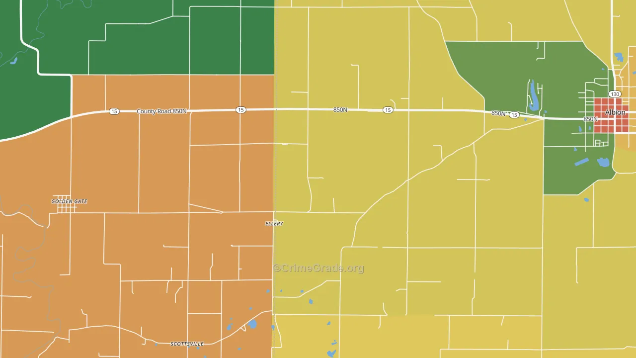 Ellery, IL Map of Assault Rates