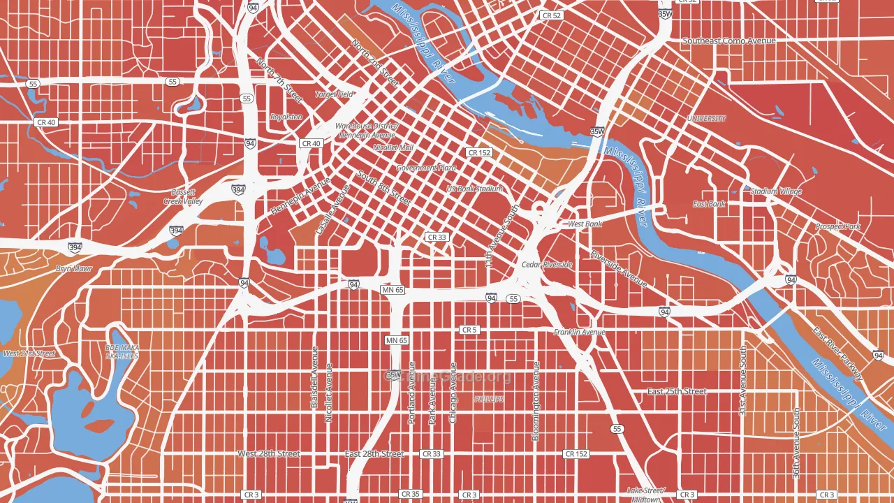 Elliot Park, Minneapolis, MN Map of Assault Rates