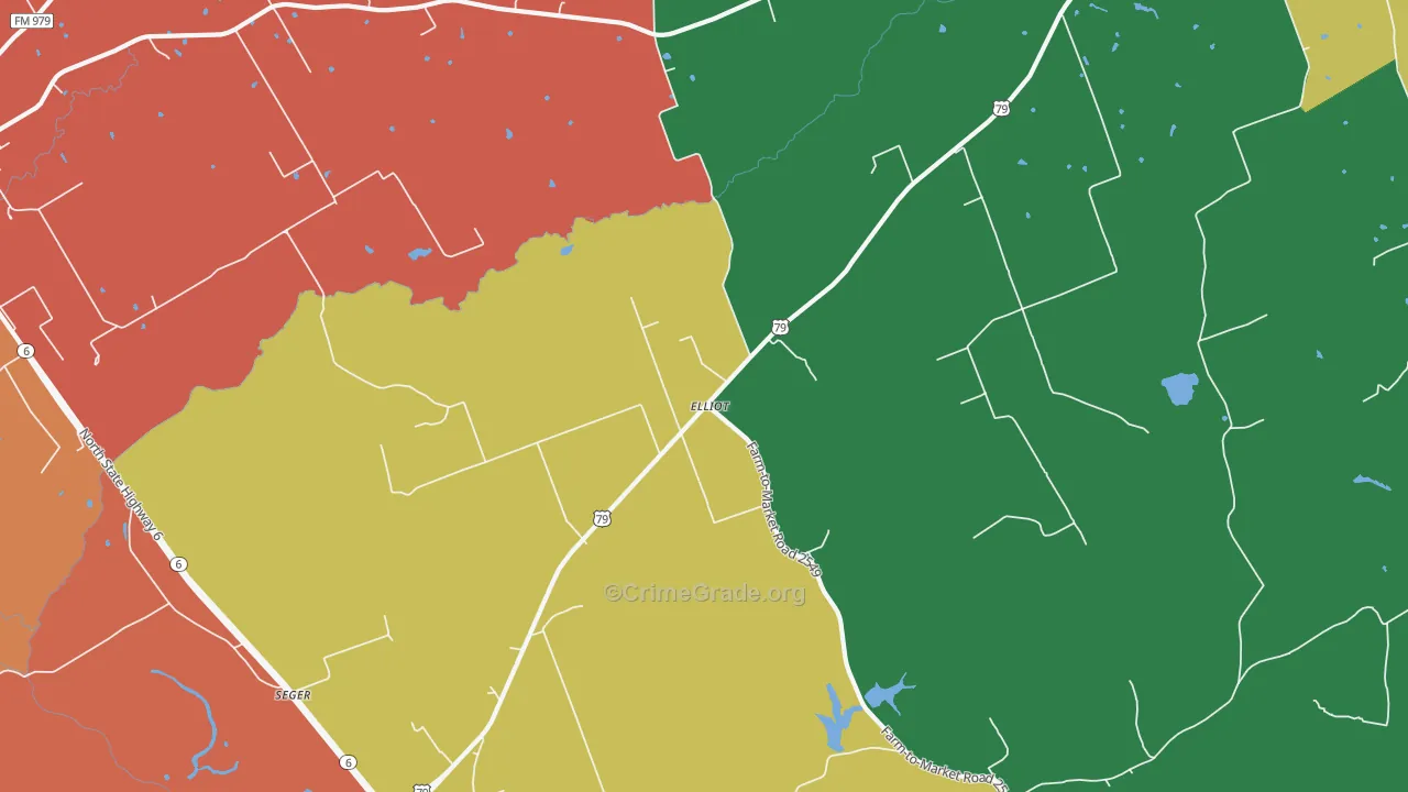 Elliot, TX Map of Assault Rates