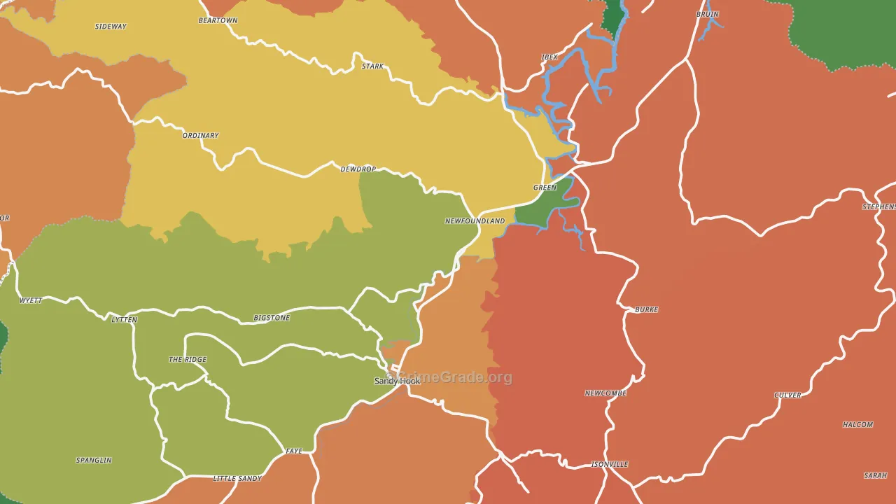Elliott County, KY Map of Assault Rates