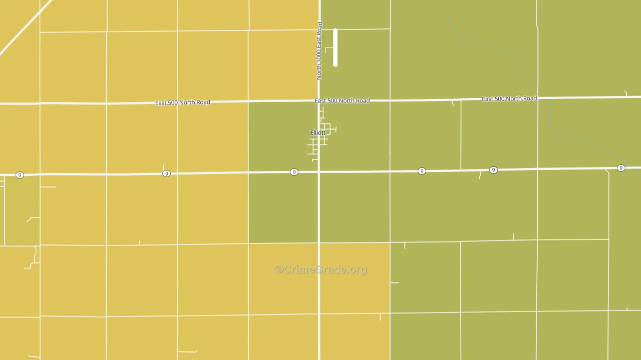 Elliott, IL Map of Assault Rates