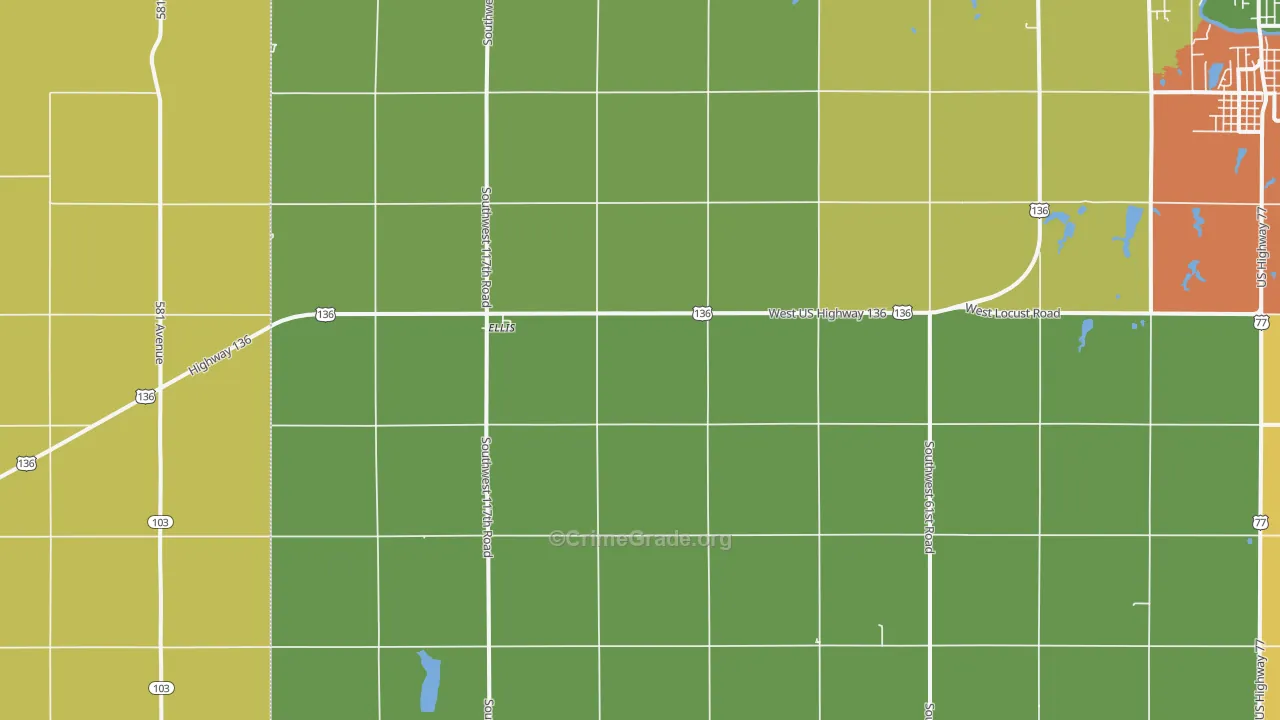 Ellis, NE Map of Assault Rates
