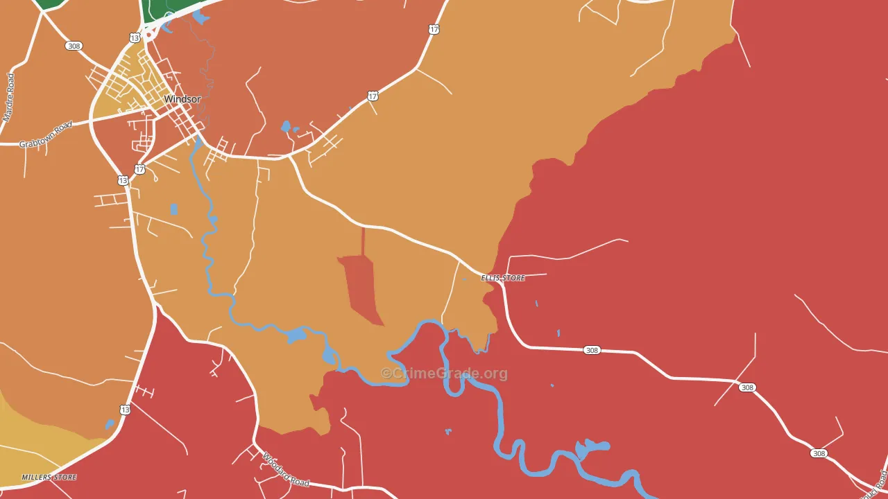 Ellis Store, NC Map of Assault Rates