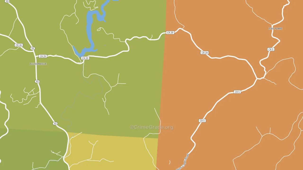 Ellisonville, OH Map of Assault Rates