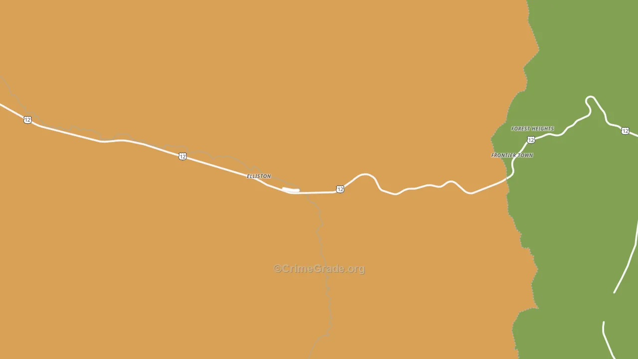 Elliston, MT Map of Assault Rates