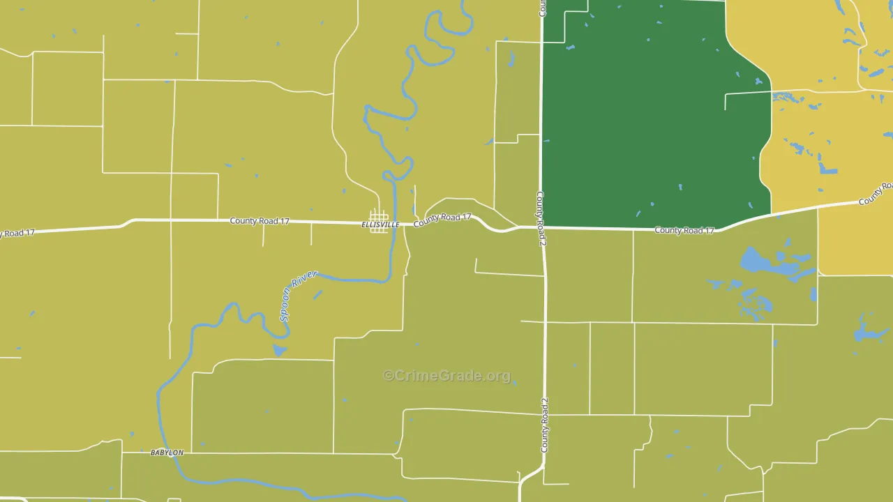 Ellisville, IL Map of Assault Rates