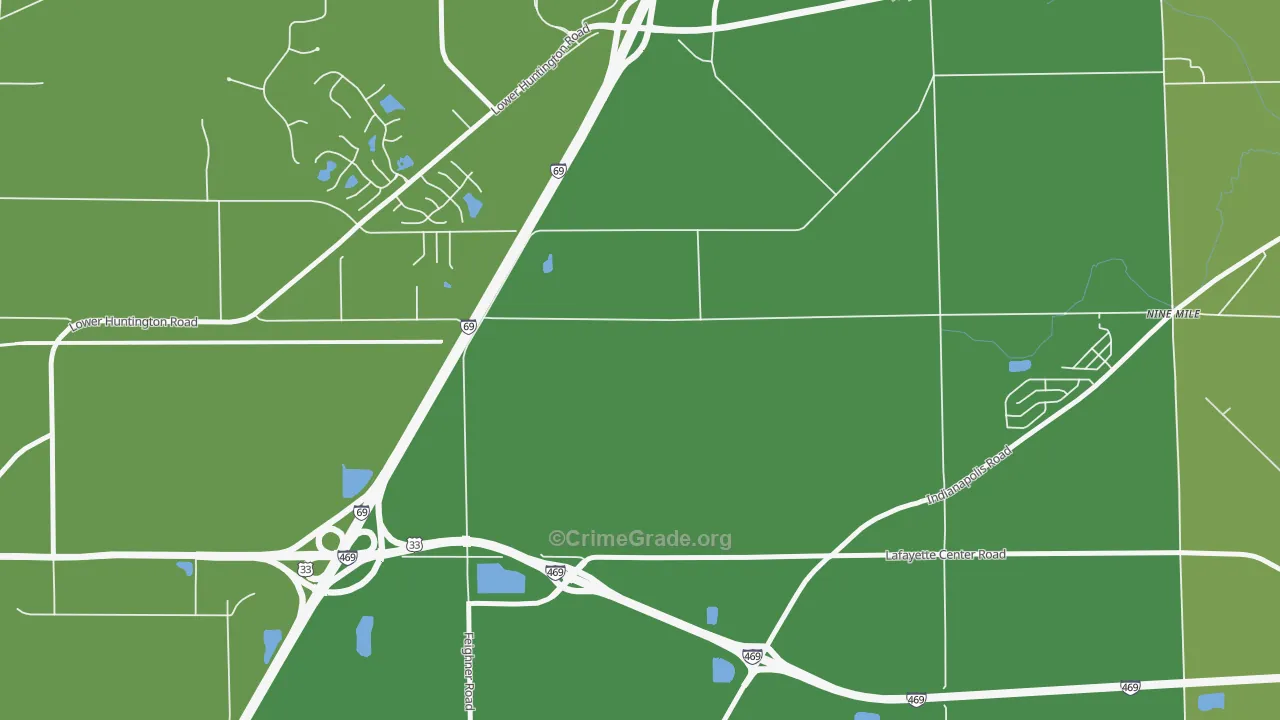 Ellisville, IN Map of Assault Rates