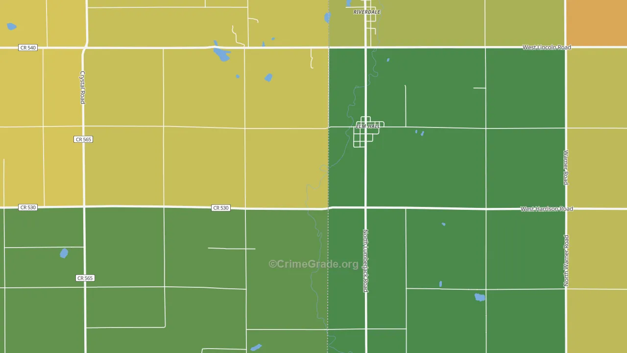 Elm Hall, MI Map of Assault Rates