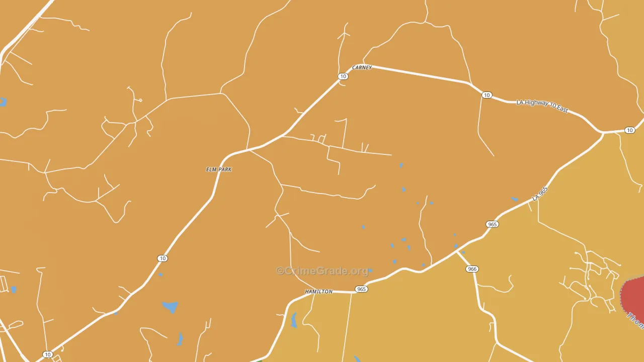 Elm Park, LA Map of Assault Rates