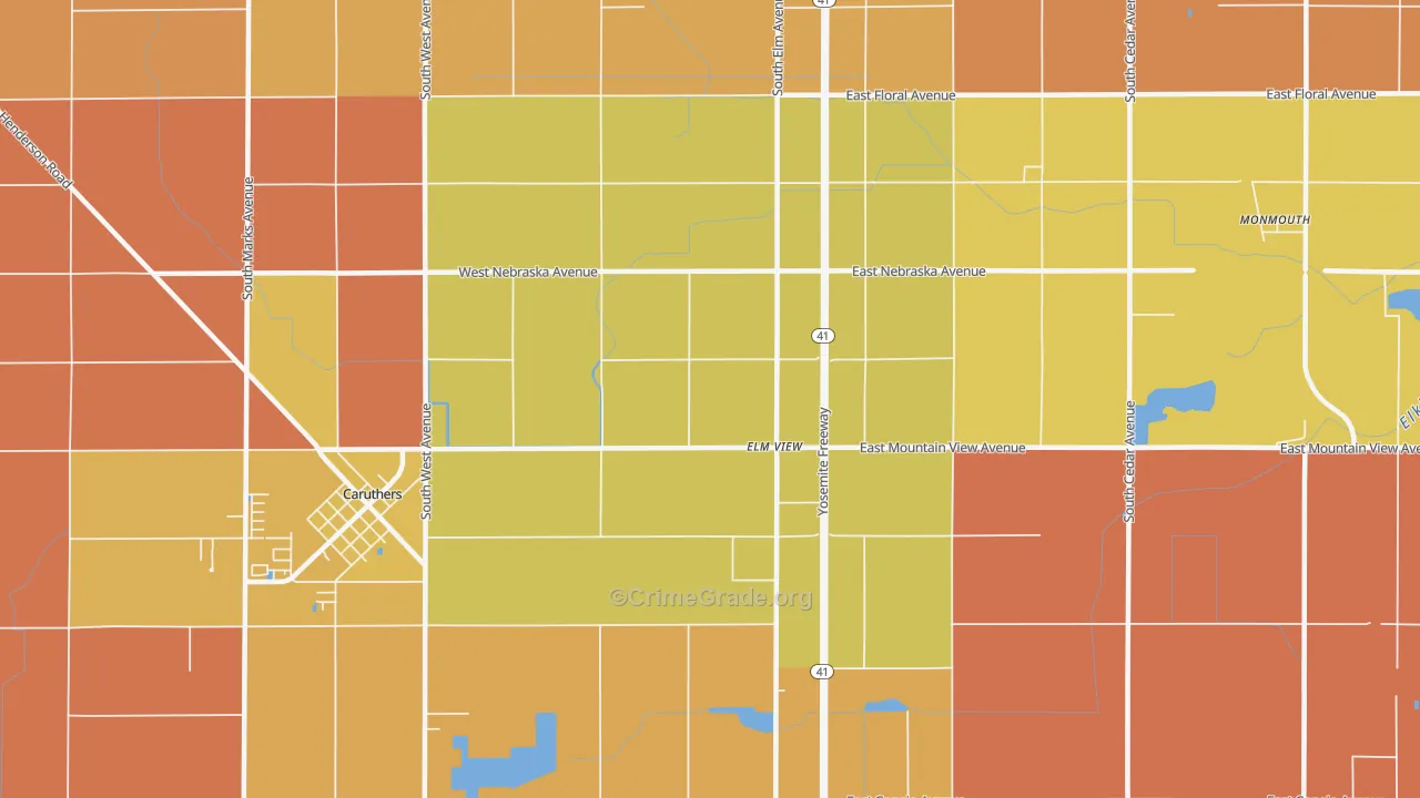 Elm View, CA Map of Assault Rates