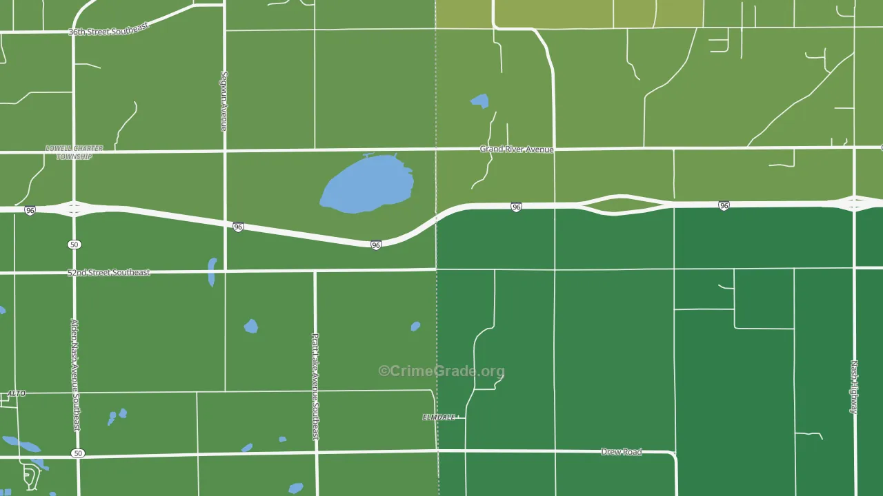 Elmdale, MI Map of Assault Rates