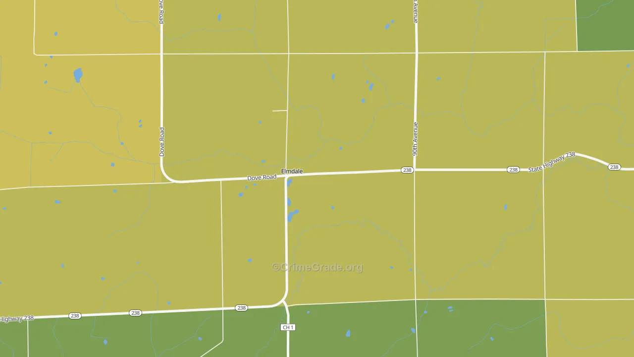 Elmdale, MN Map of Assault Rates