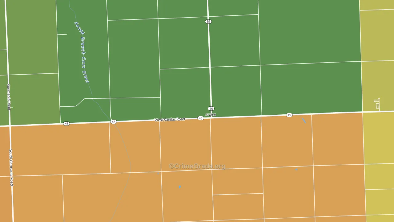 Elmer, MI Map of Assault Rates