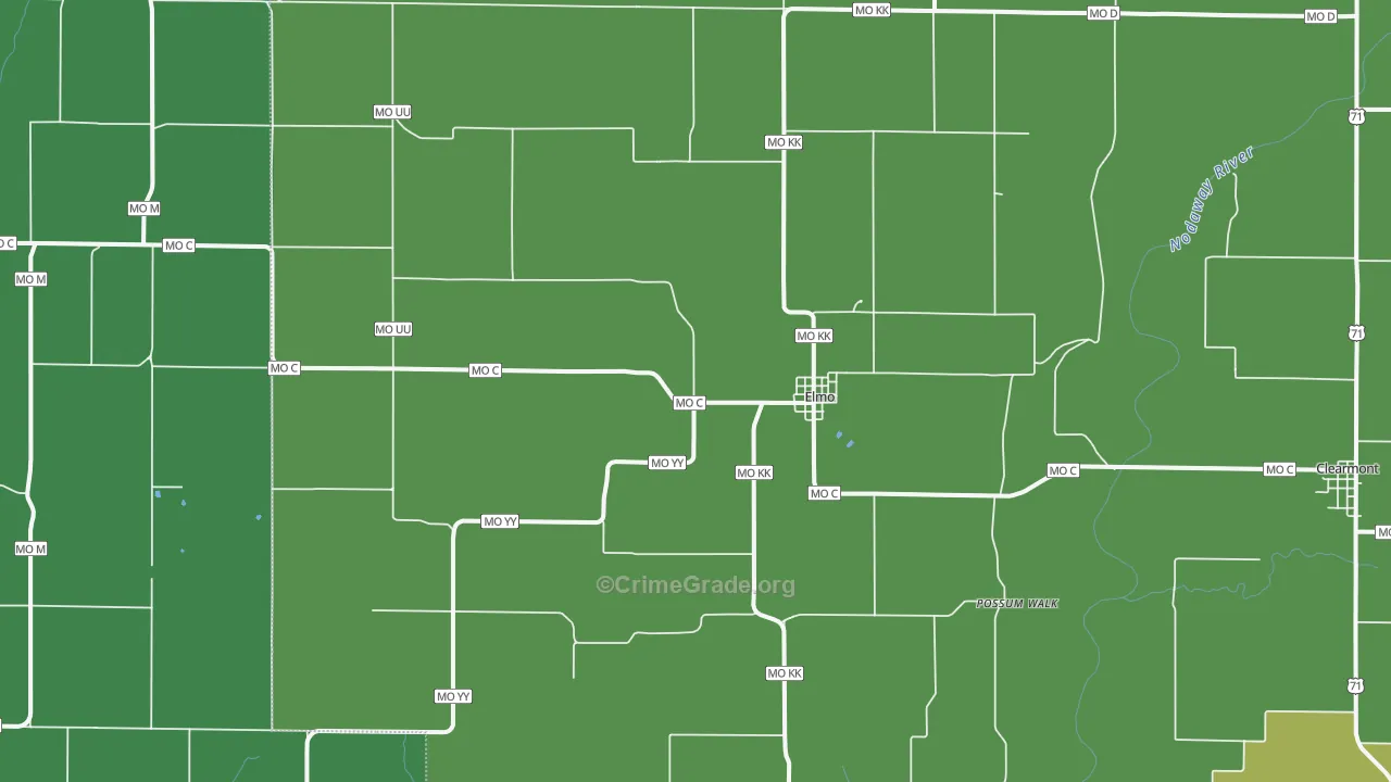 Elmo, MO Map of Assault Rates