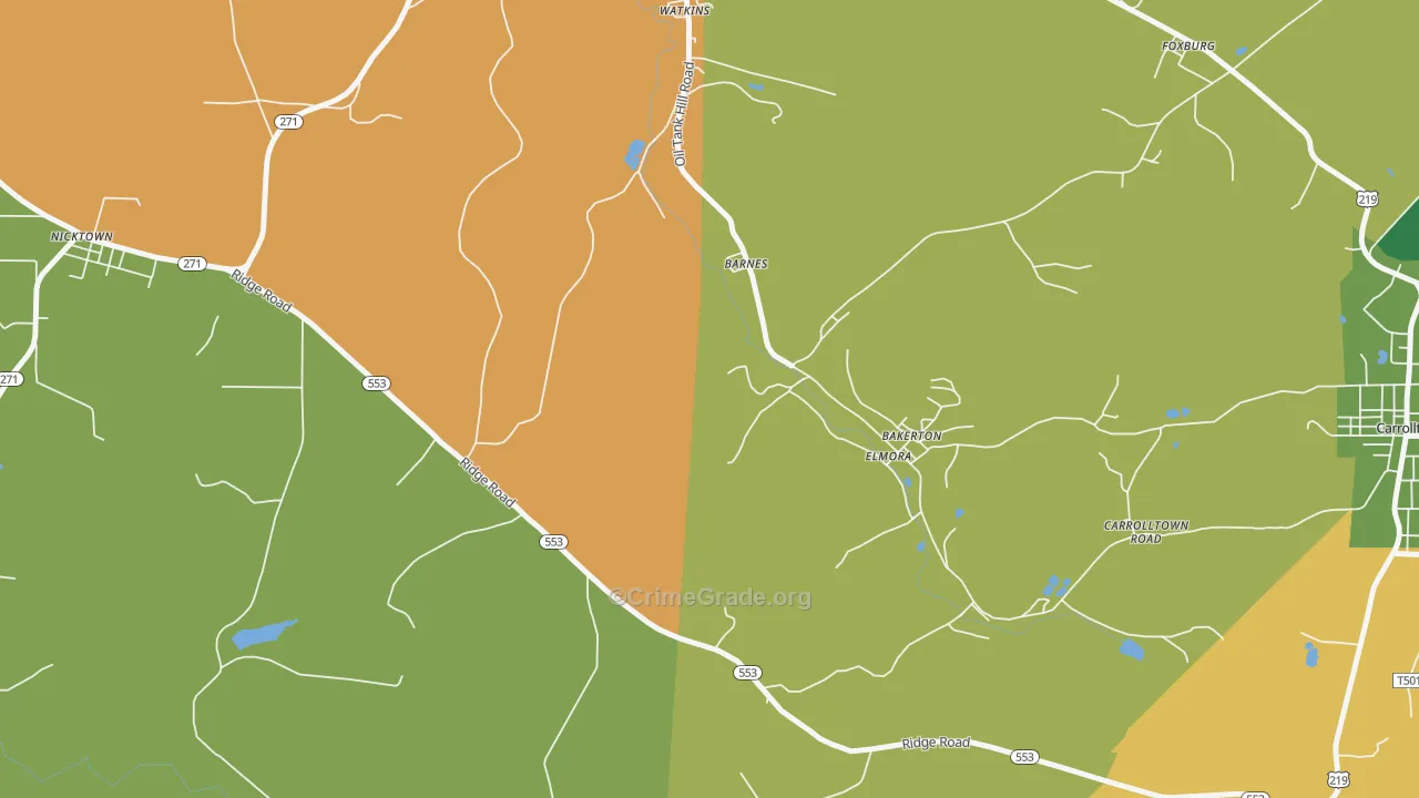 Elmora, PA Map of Assault Rates