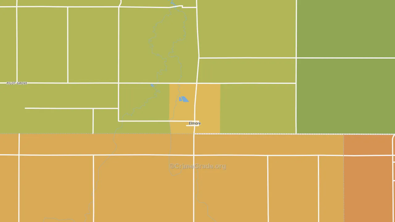 Elmore, MN Map of Assault Rates