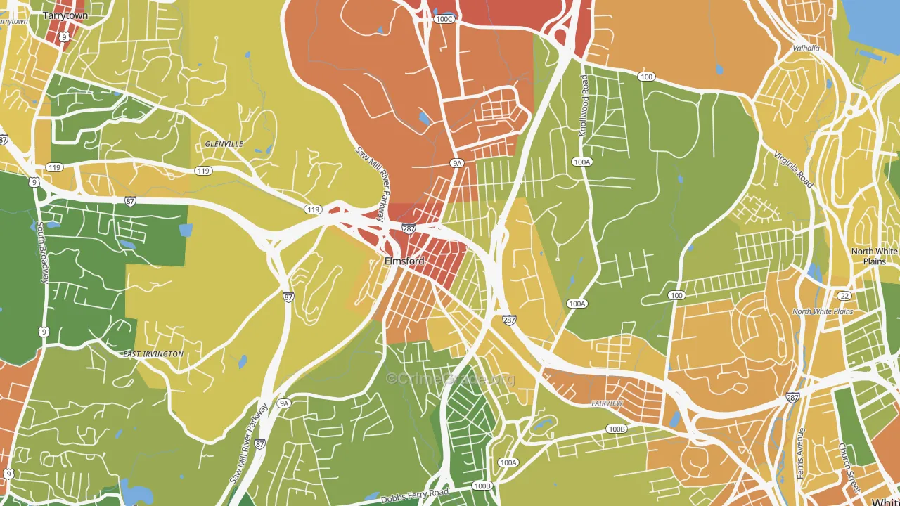 Elmsford, NY Map of Assault Rates