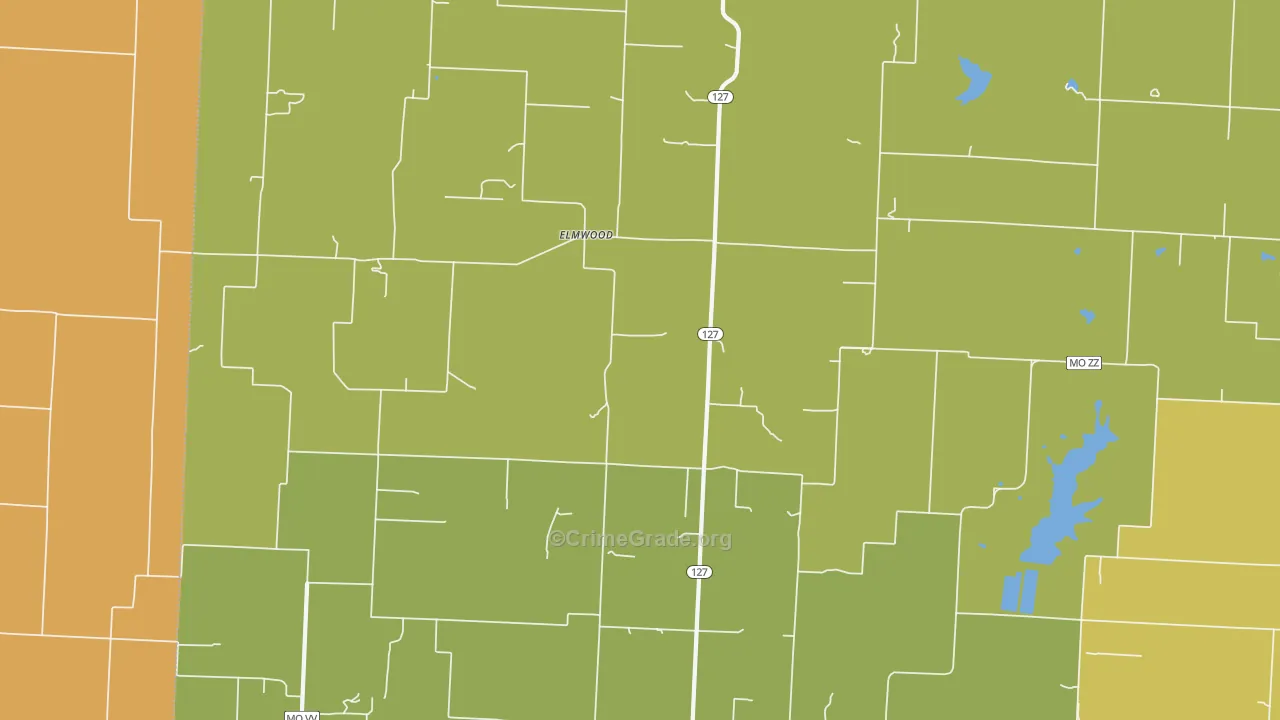 Elmwood, MO Map of Assault Rates