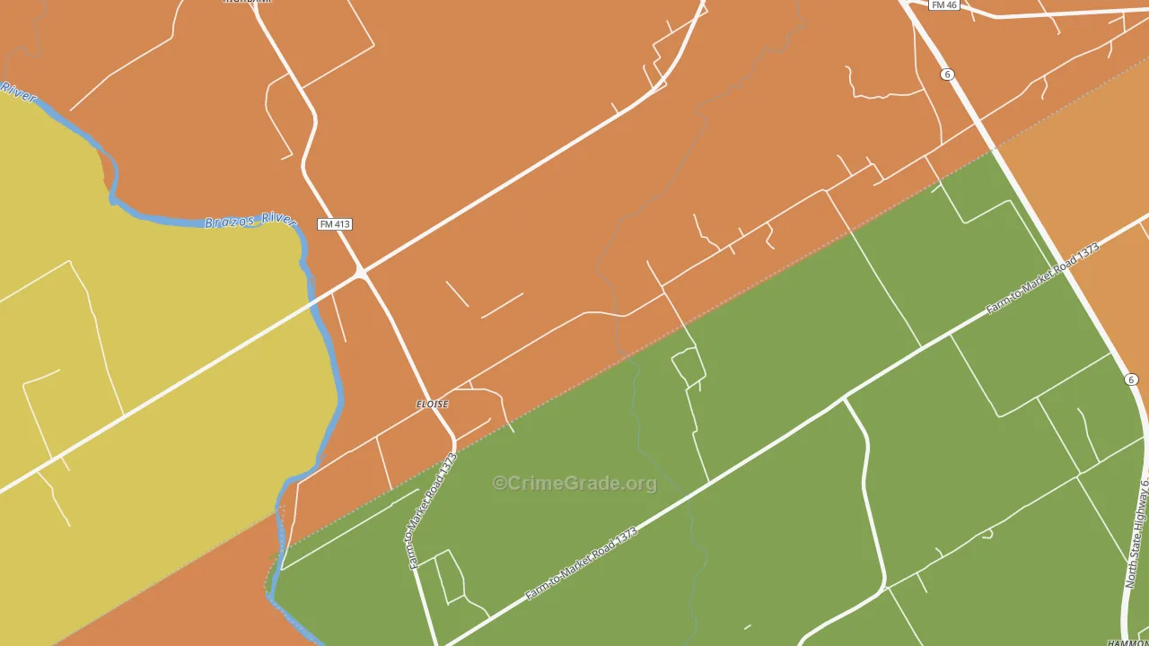 Eloise, TX Map of Assault Rates