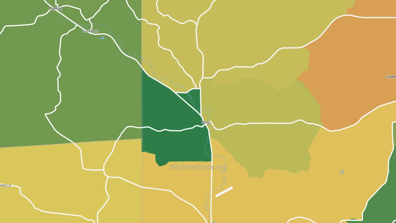 Elroy, WI Map of Assault Rates