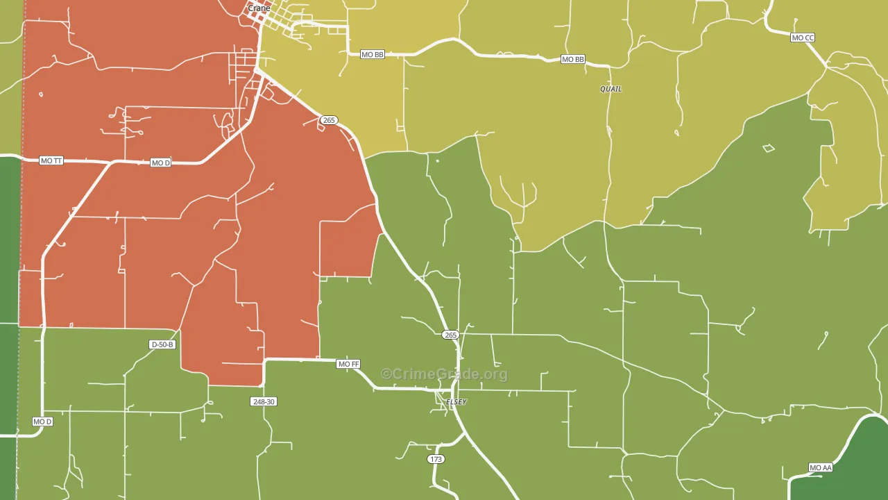 Elsey, MO Map of Assault Rates