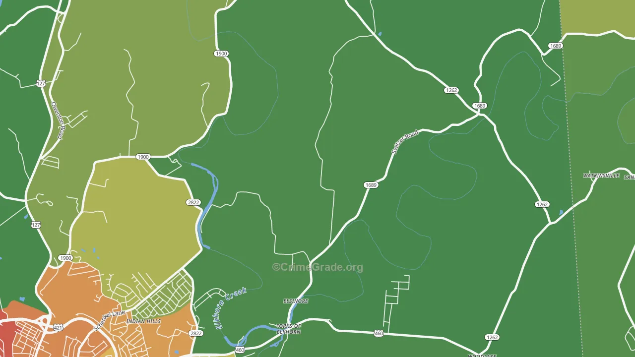 Elsinore, KY Map of Assault Rates