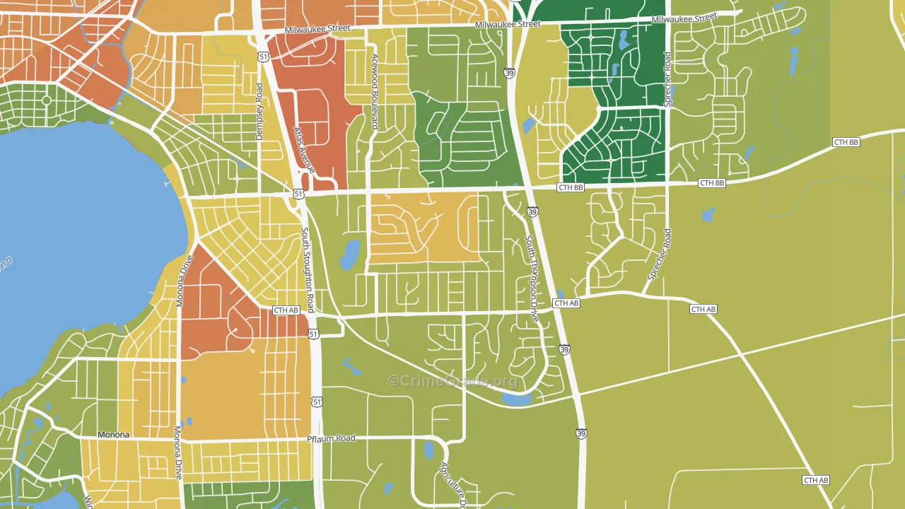 Elvehjem, Madison, WI Map of Assault Rates