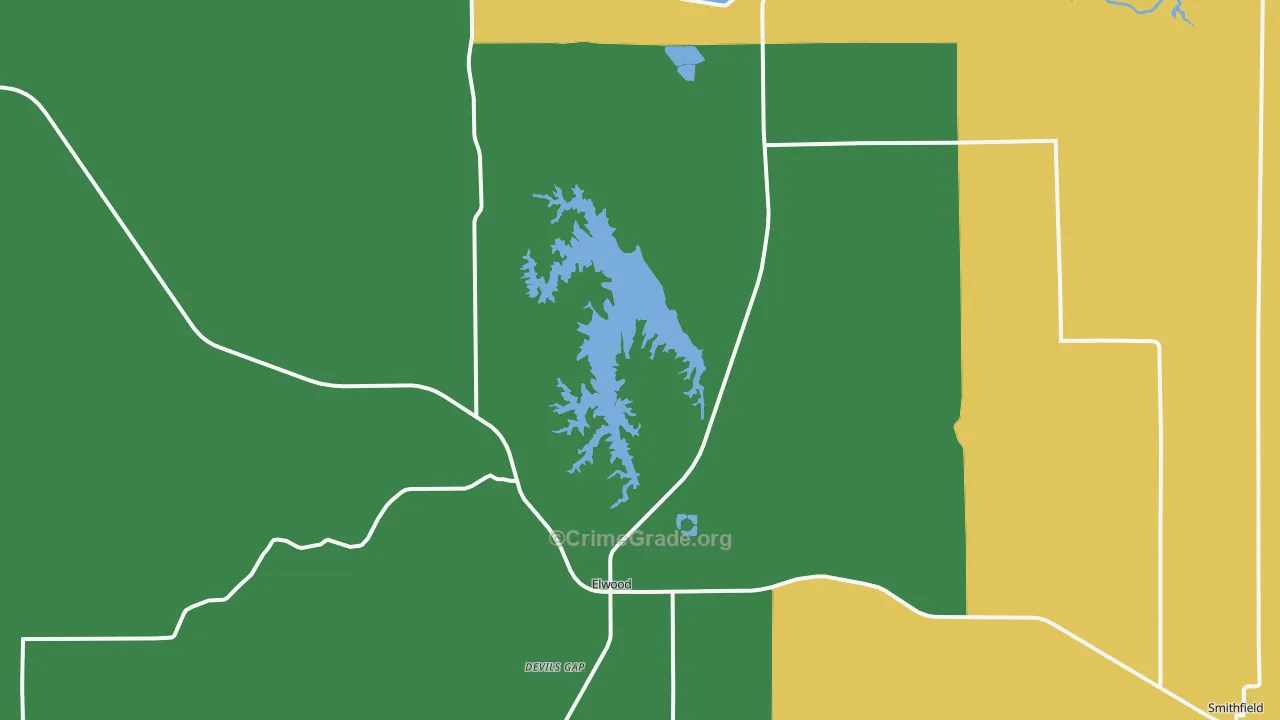 Elwood, NE Map of Assault Rates
