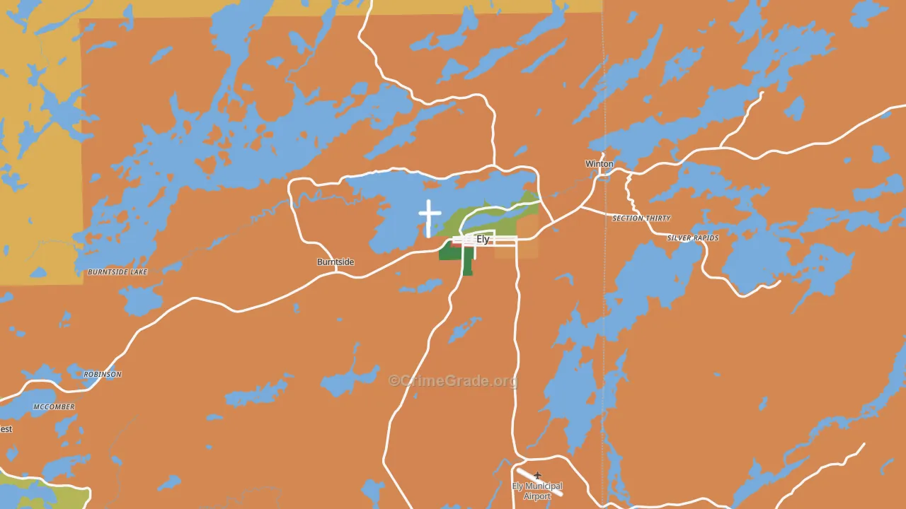 Ely, MN Map of Assault Rates