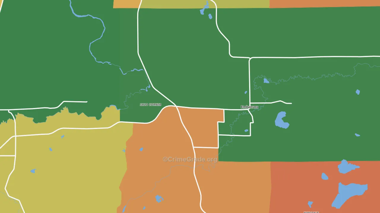 Embarrass, MN Map of Assault Rates