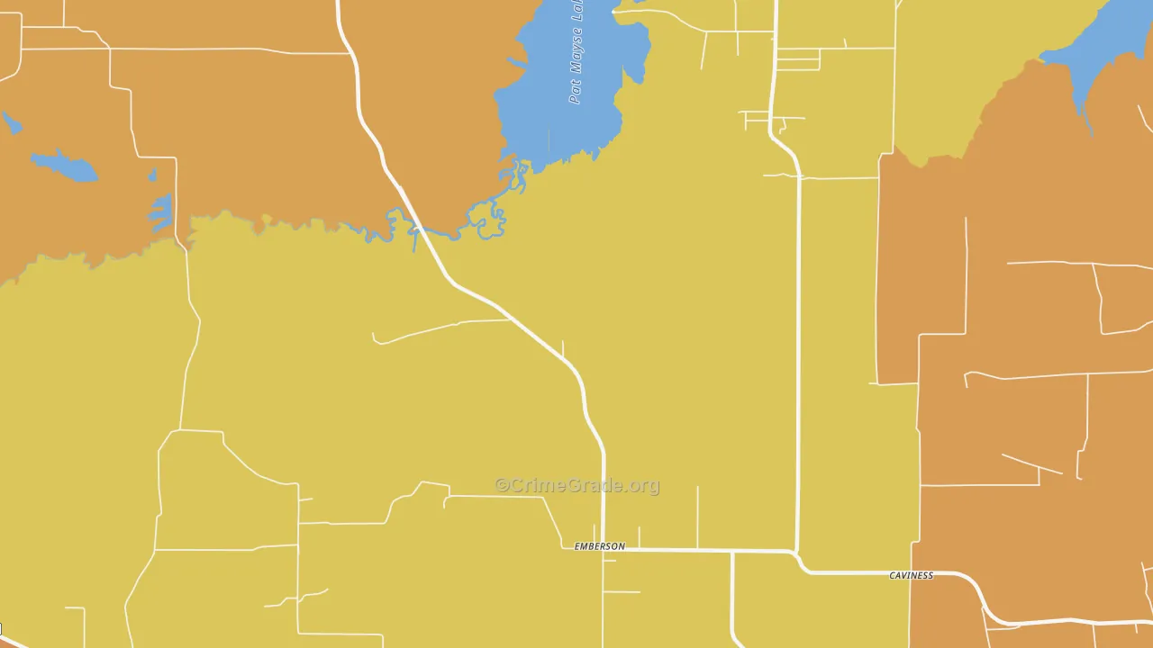 Emberson, TX Map of Assault Rates