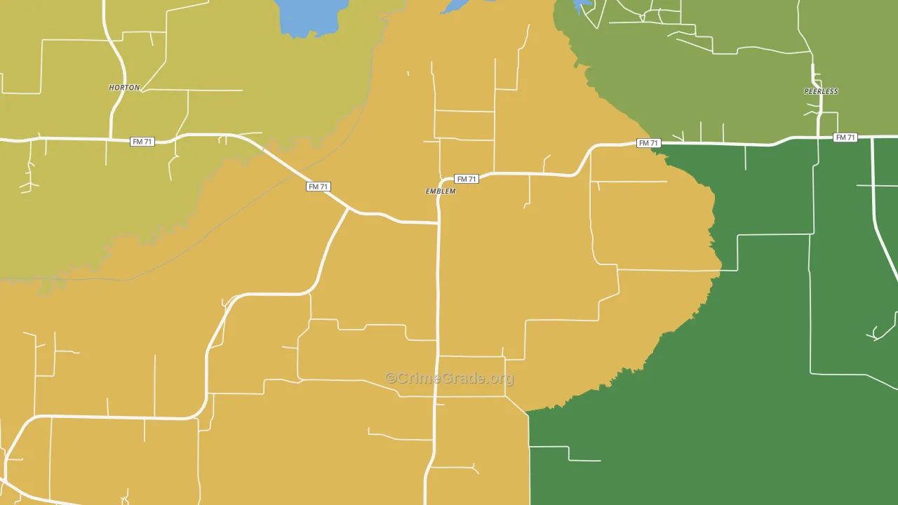 Emblem, TX Map of Assault Rates