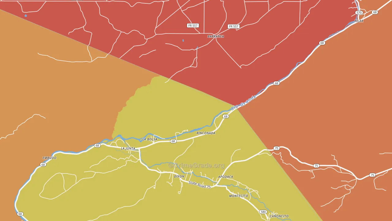 Embudo, NM Map of Assault Rates