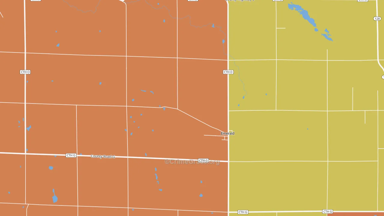 Emerald, WI Map of Assault Rates
